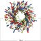 18-inch Patriotic Day Wreath for Front Door, Red, Blue, White Flowers Green Leaf Wreath for Indoors and Outdoors